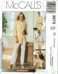 3573 LINED JACKET, SLVLSS TOP, PANTS, SKIRT PATTERN 14-18